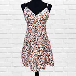 Nordstrom Amanda Uprichard Floral Mini Dress Fit & Flare Adjustable Pullover XS